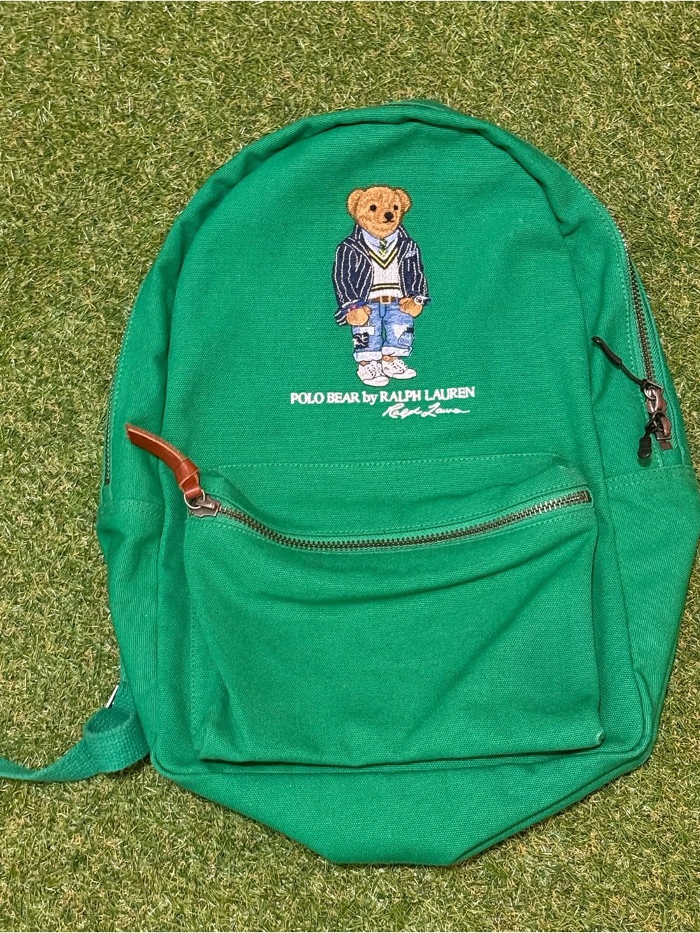 Polo by Ralph Lauren Green Polo Bear Backpack